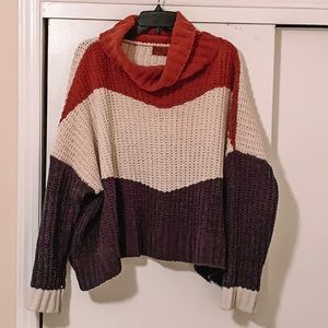 color block stripe sweater